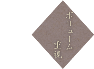 ボリューム重視