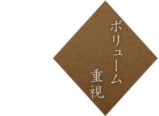 ボリューム重視